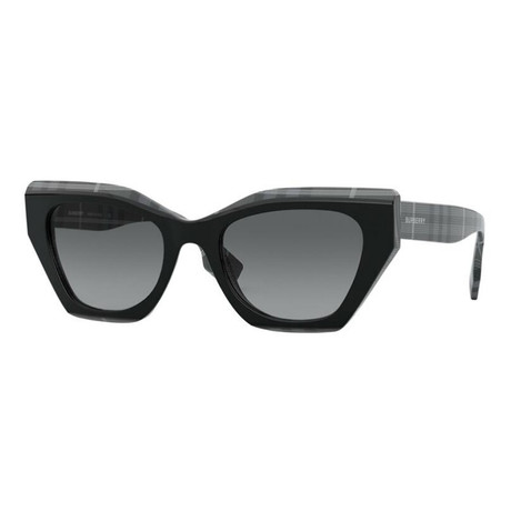 Burberry // Women's BE4299-38291152 Sunglasses // Black + Charcoal + Gray Gradient