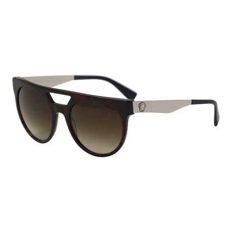Versace // Men's VE4339-52501355 Sunglasses // Red Havana + Blue + Brown Gradient