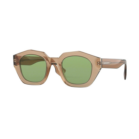 Burberry // Women's BE4288-1435042 Sunglasses // Transparent Brown + Dark Green