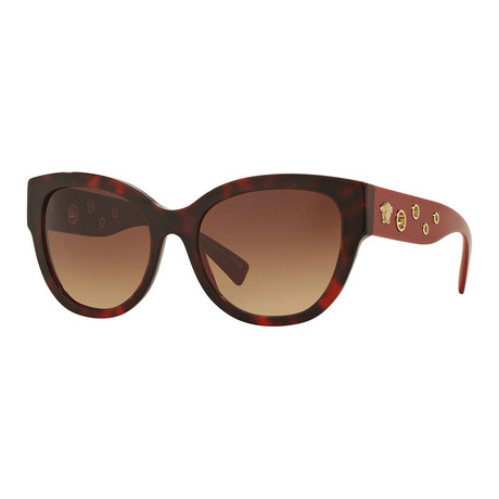Versace // Women's VE4314-51841356 Sunglasses // Havana + Bordeaux + Brown Gradient