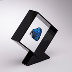 Malachite And Azurite Specimen Floating in Acrylic Display // Ver. 4