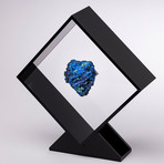 Malachite And Azurite Specimen Floating in Acrylic Display // Ver. 4