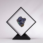 Malachite And Azurite Specimen Floating in Acrylic Display // Ver. 3