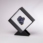 Malachite And Azurite Specimen Floating in Acrylic Display // Ver. 3