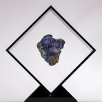 Malachite And Azurite Specimen Floating in Acrylic Display // Ver. 3