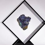 Malachite And Azurite Specimen Floating in Acrylic Display // Ver. 3