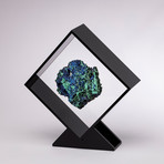 Malachite And Azurite Specimen Floating in Acrylic Display // Ver. 1