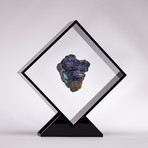 Malachite And Azurite Specimen Floating in Acrylic Display // Ver. 3