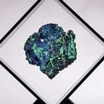 Malachite And Azurite Specimen Floating in Acrylic Display // Ver. 1