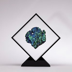 Malachite And Azurite Specimen Floating in Acrylic Display // Ver. 1