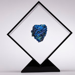 Malachite And Azurite Specimen Floating in Acrylic Display // Ver. 4