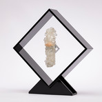 Apophyllite And Stilbite Floating in Acrylic Display // Ver. 1