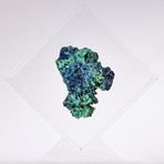 Malachite And Azurite Specimen Floating in Acrylic Display // Ver. 2