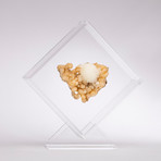 Stilbite With Scholesite Floating in Acrylic Display