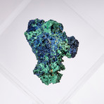 Malachite And Azurite Specimen Floating in Acrylic Display // Ver. 2