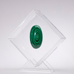 Malachite Floating in Acrylic Display // Ver. 1