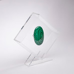 Malachite Floating in Acrylic Display // Ver. 1