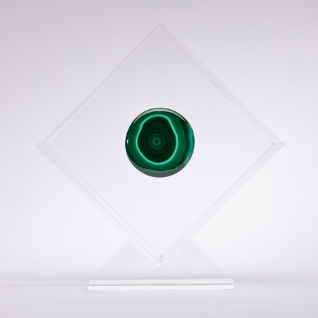 Malachite Floating in Acrylic Display // Ver. 2