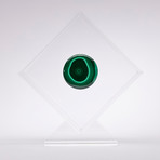 Malachite Floating in Acrylic Display // Ver. 2