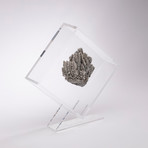 Lab Grown Manganese Floating in Acrylic Display