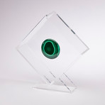 Malachite Floating in Acrylic Display // Ver. 2