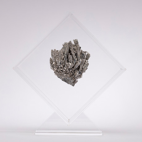 Lab Grown Manganese Floating in Acrylic Display