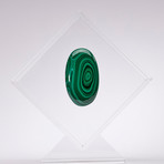 Malachite Floating in Acrylic Display // Ver. 1