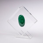 Malachite Floating in Acrylic Display // Ver. 1