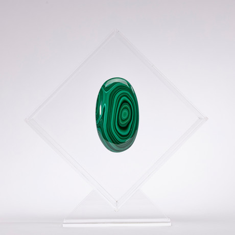 Malachite Floating in Acrylic Display // Ver. 1