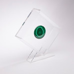 Malachite Floating in Acrylic Display // Ver. 2