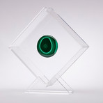 Malachite Floating in Acrylic Display // Ver. 2