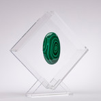 Malachite Floating in Acrylic Display // Ver. 1