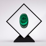 Malachite Floating in Acrylic Display // Ver. 4