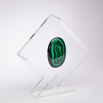 Malachite Floating in Acrylic Display // Ver. 3