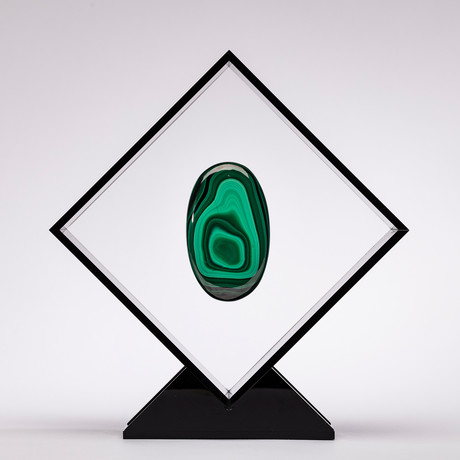 Malachite Floating in Acrylic Display // Ver. 5