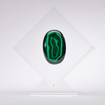 Malachite Floating in Acrylic Display // Ver. 3