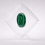 Malachite Floating in Acrylic Display // Ver. 3