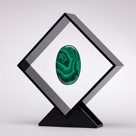 Malachite Floating in Acrylic Display // Ver. 6