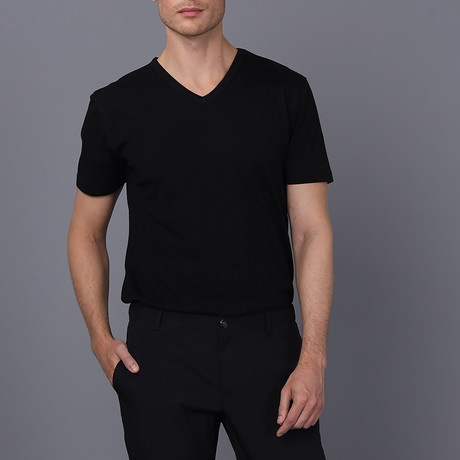 Baltimore V Neck T-Shirt // Black (S)