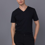 Miami V Neck T-Shirt // Navy (L)