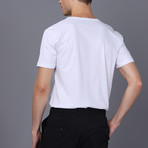 New York V Neck T-Shirt // White (XL)