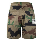 Oziri Mesh Shorts // Camo Army (XL)