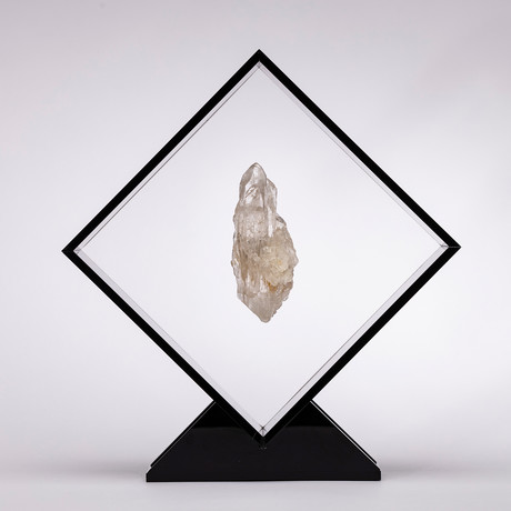 Biterminated Quartz Floating in Acrylic Display