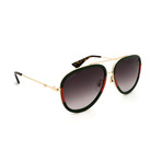 Unisex GG0062S-003 Pilot Sunglasses // Gold