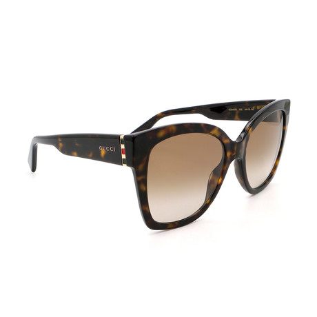 Unisex GG0459S-002 Square Sunglasses // Brown Havana