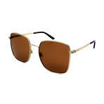 Unisex GG0802S-002 Square Sunglasses // Gold