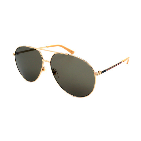 Unisex GG0832S-004 Round Sunglasses // Gold