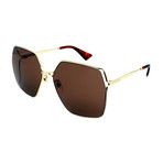 Unisex GG0817S-002 Square Sunglasses // Gold