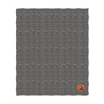 Two Tone Cable Knit Blanket // Cleveland Browns