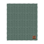 Two Tone Cable Knit Blanket // Green Bay Packers